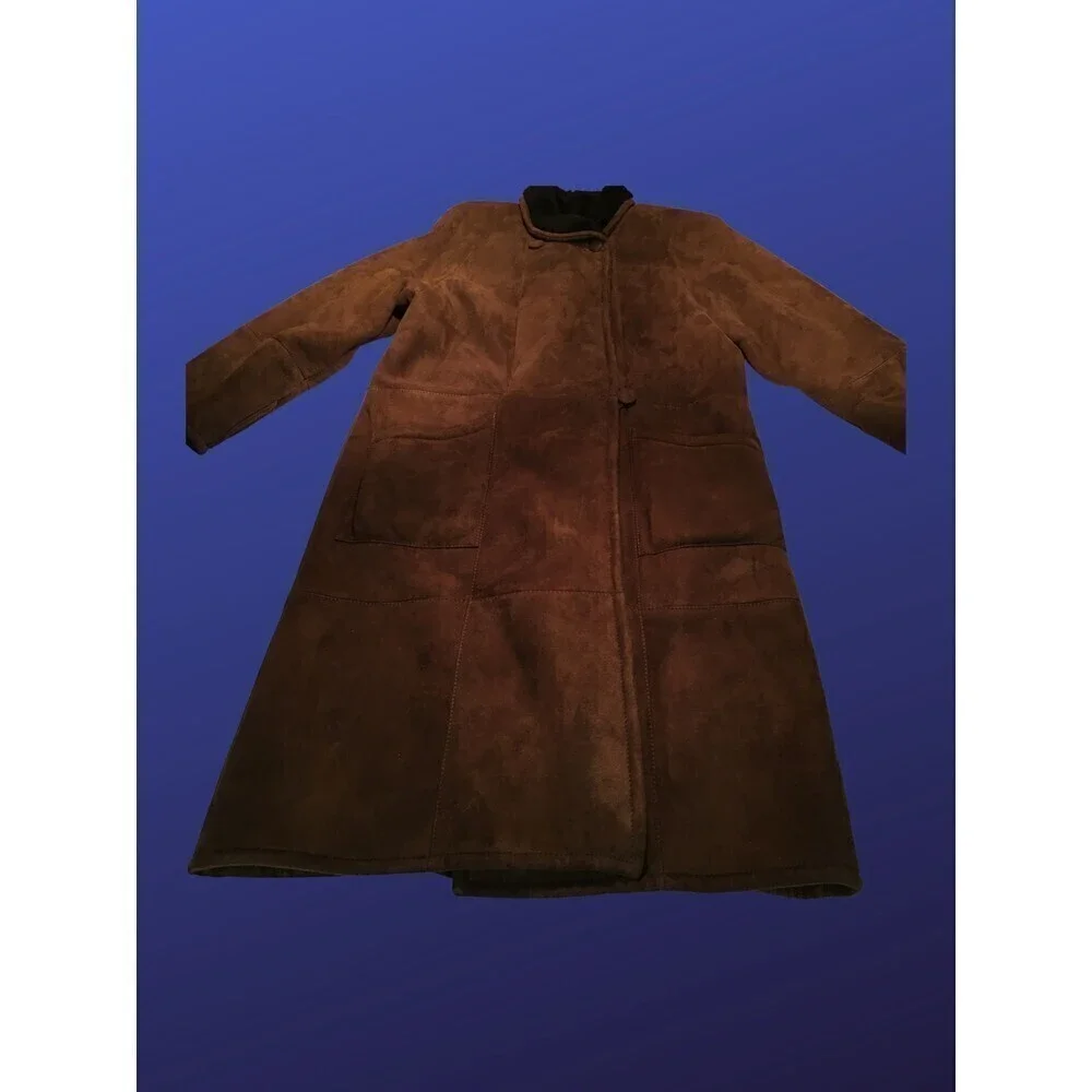 Searle-blatt Full Length SUEDE/SHEARLING Coat, Size Large, Pre-owned Vintage,EUC - Picture 8 of 12
